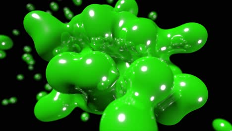 Blob-Schwebende-Abstrakte-Tech-Bioflüssigkeit,-Blut,-Chemische-Farbe,-Hintergrundschleife-4k